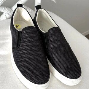 Lauren Ralph Lauren Haddley Women's Black White Sole Slip-On Sneakers Sz 9
